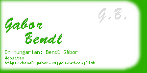 gabor bendl business card